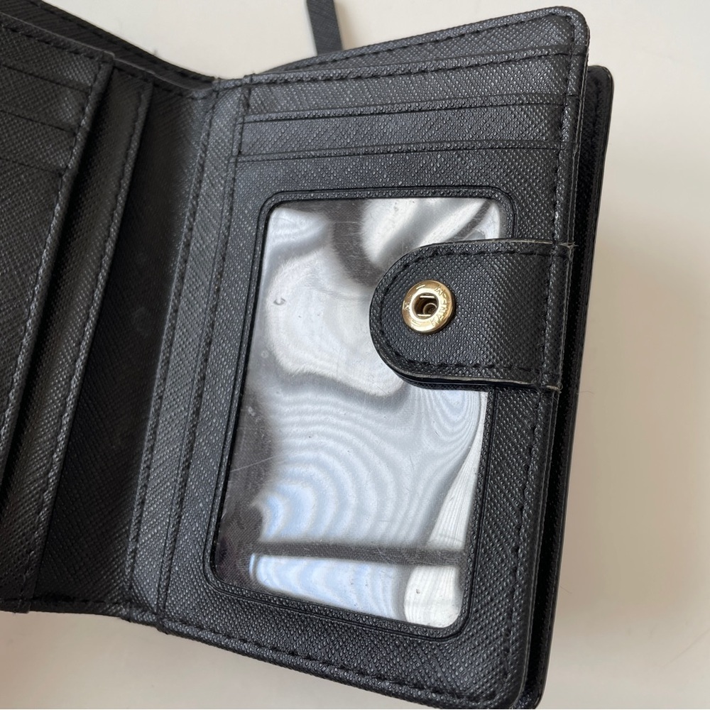Kate Spade Neda Black Saffiano Leather Zip Around Mini Wallet - Picture 10 of 14